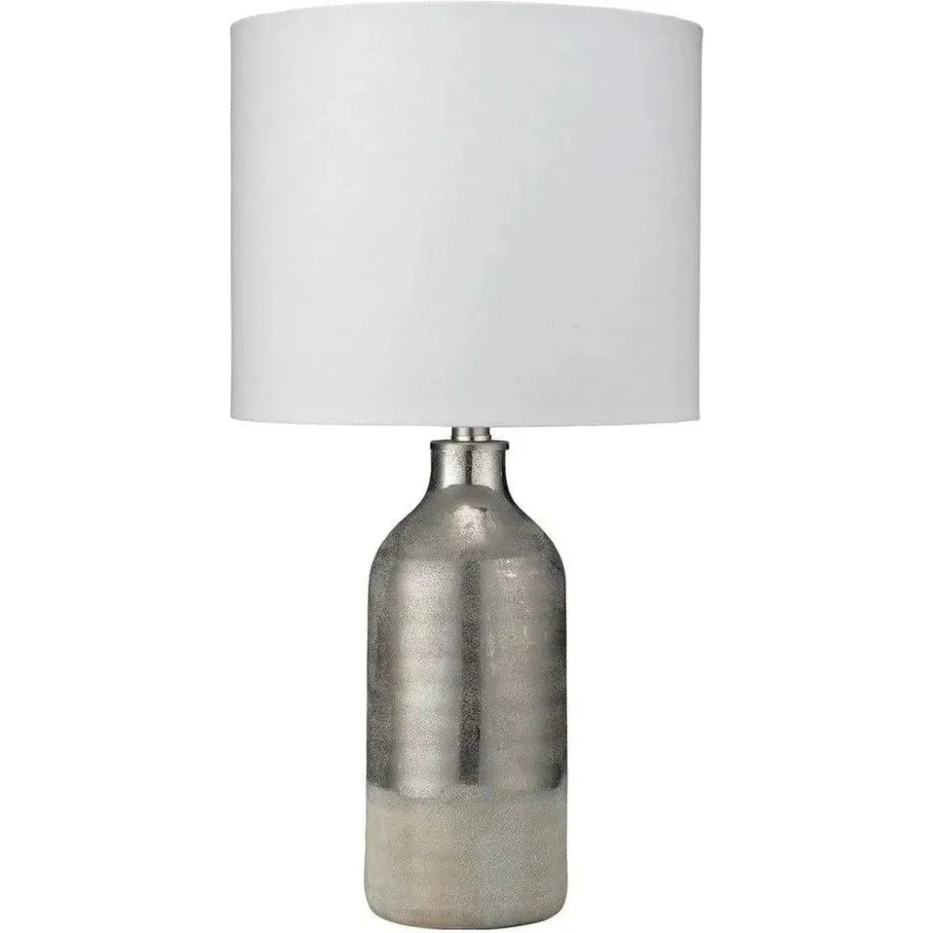 Silver Ceramic Varnish Table Lamp - LOOMLAN - Jamie Young - Table Lamps