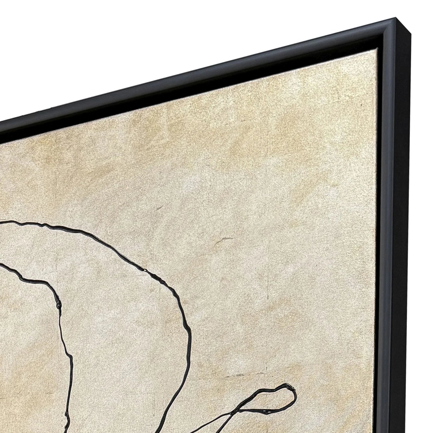 Silver Poppies I Wood Frame Brown Canvas Art