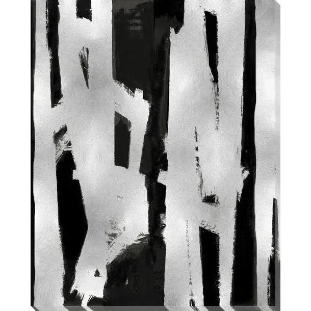 Silver Strokes Indoor Outdoor Wall Art - LOOMLAN - LOOMLAN - Canvas Art
