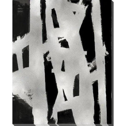 Silver Strokes Indoor Outdoor Wall Art - LOOMLAN - LOOMLAN - Canvas Art