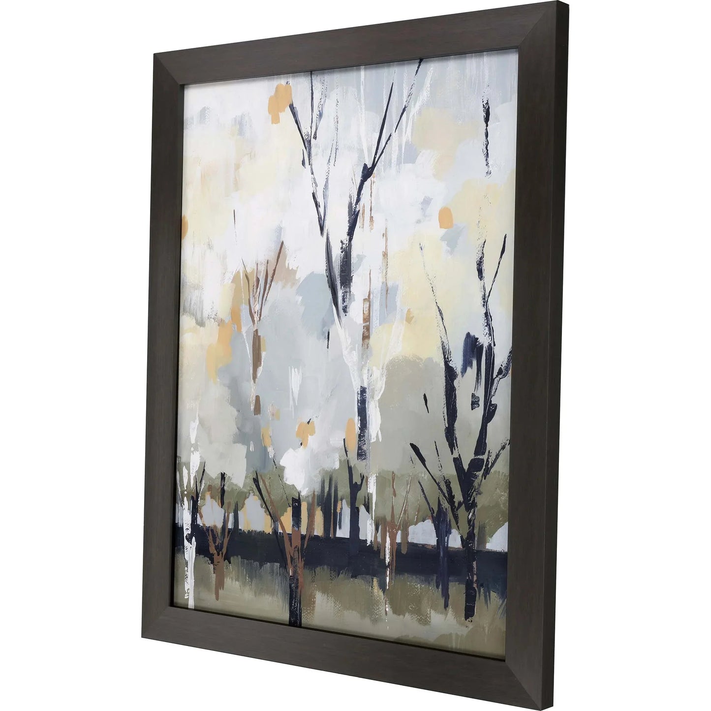 Silversong Birch White Canvas Art