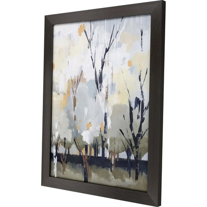 Silversong Birch White Canvas Art