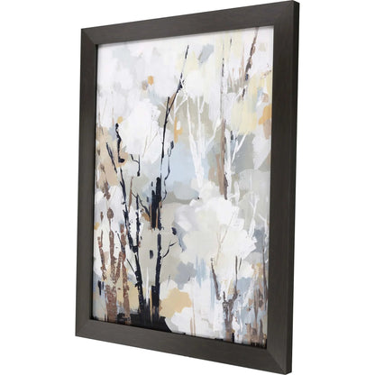 Silversong Birch White Canvas Art