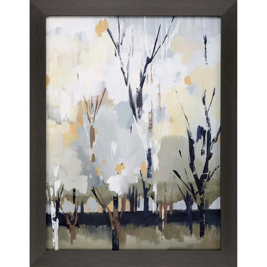 Silversong Birch White Canvas Art