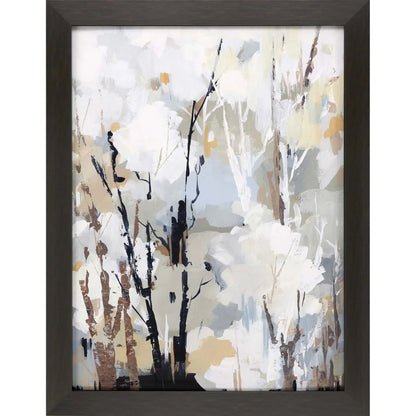 Silversong Birch White Canvas Art
