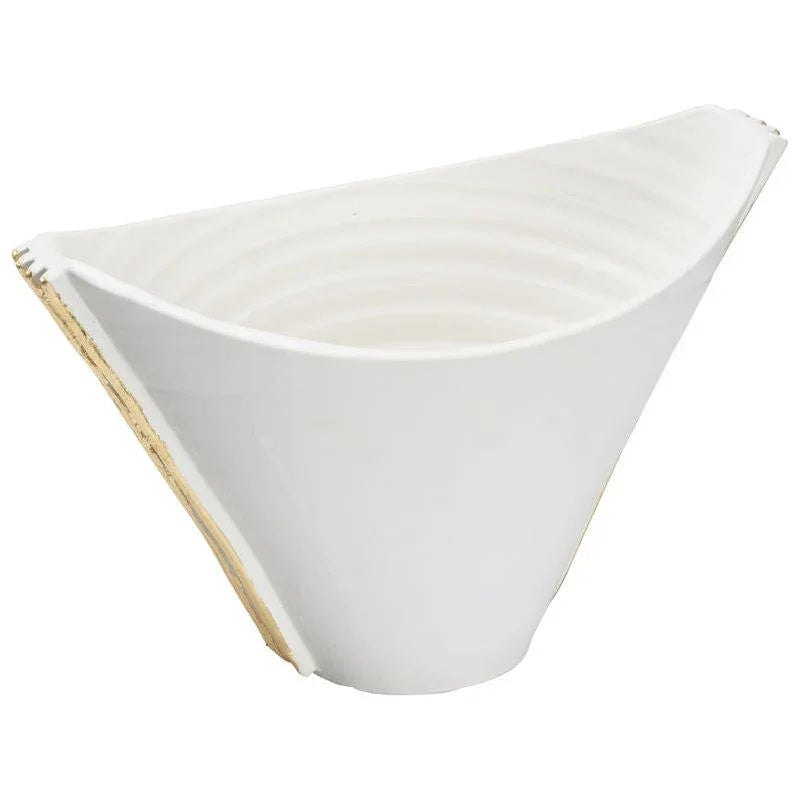 Siracusa Unique shaped White Vessel - LOOMLAN - Wildwood - Vases & Jars