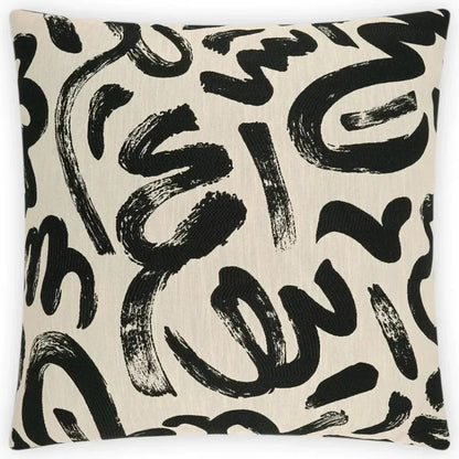 Sketch Black Throw Pillow With Insert - LOOMLAN - D.V. Kap - Throw Pillows