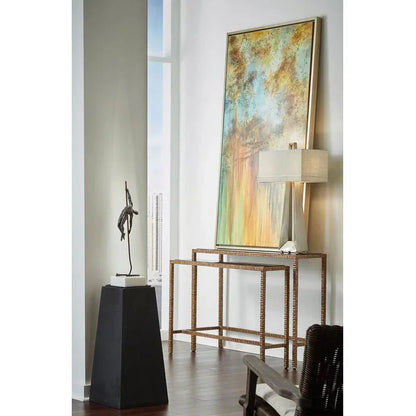 Skyway Antique Silver Finish Table Lamp - LOOMLAN - Wildwood - Table Lamps