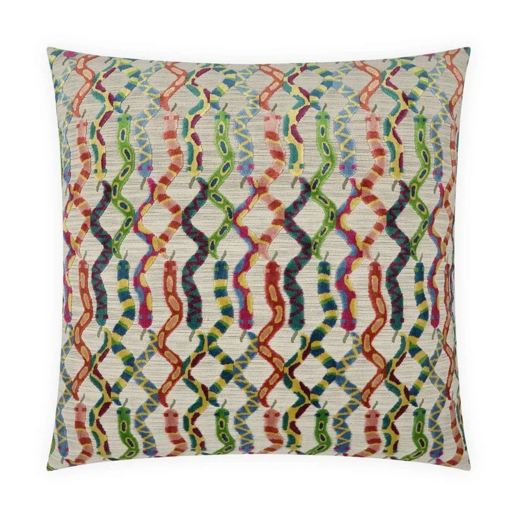 Slither Handmade Cotton Throw Pillow - LOOMLAN - D.V. Kap - Throw Pillows