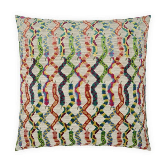 Slither Handmade Cotton Throw Pillow - LOOMLAN - D.V. Kap - Throw Pillows