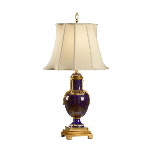 Sloan Cobalt Porcelain Gold Table Lamp - LOOMLAN - Chelsea House - Table Lamps