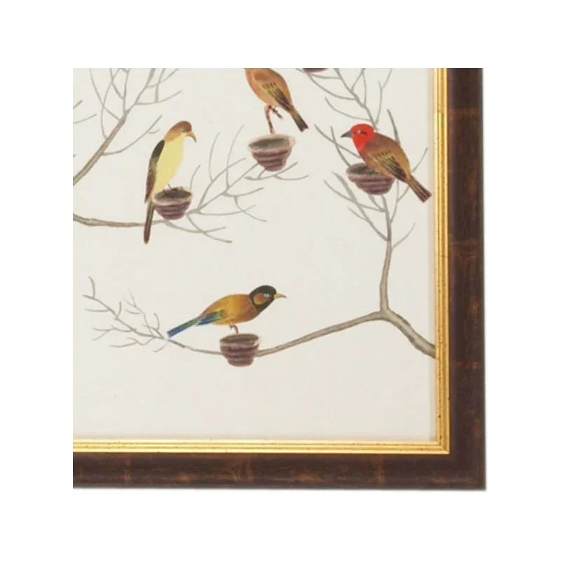 Small Aviary Hand Painted Artwork-Framed Wall Art-Chelsea House-LOOMLAN