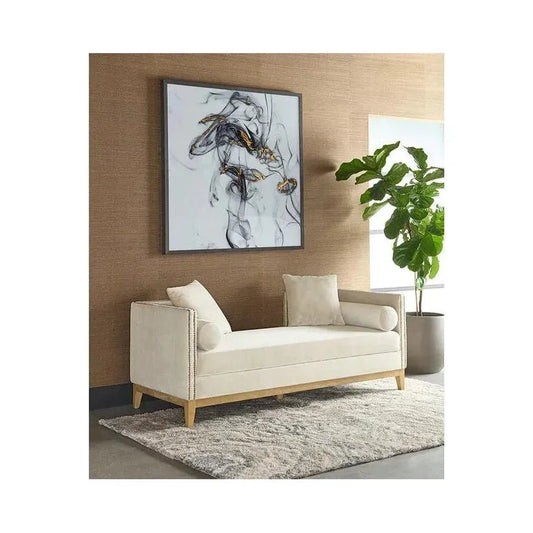 Smoldering Luxe Art Charcoal Gold Leaf Accents-Framed Wall Art-SUNPAN-LOOMLAN