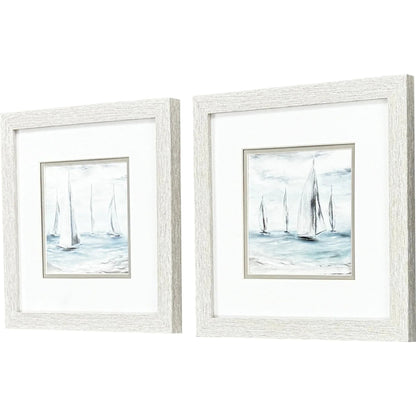 Soft Summer Wind Blue Canvas Art 2PC