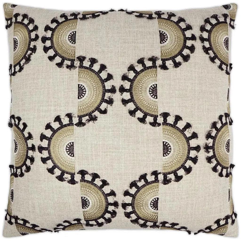 Solara Desert Tan Black Large Throw Pillow Insert - LOOMLAN - D.V. Kap - Throw Pillows