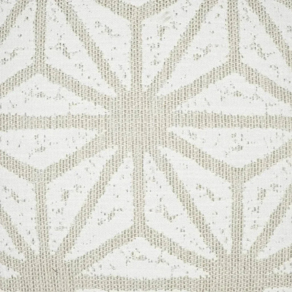D.V. Kap Solazzo Linen Geometrical White Large Throw Pillow