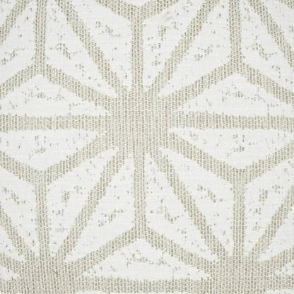 D.V. Kap Solazzo Linen Geometrical White Large Throw Pillow