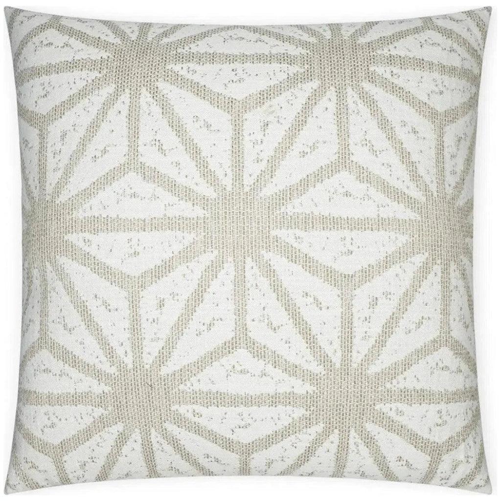 D.V. Kap Solazzo Linen Geometrical White Large Throw Pillow