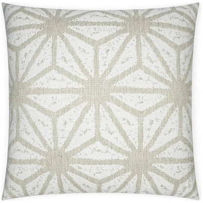 D.V. Kap Solazzo Linen Geometrical White Large Throw Pillow