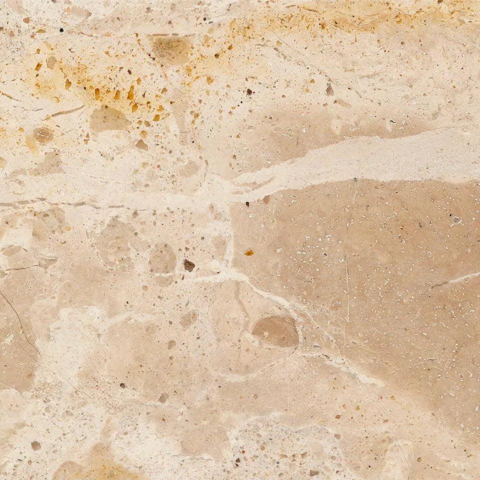 Soleil Marble and Iron Cream Stand - LOOMLAN - Jamie Young - Statues & Sculptures