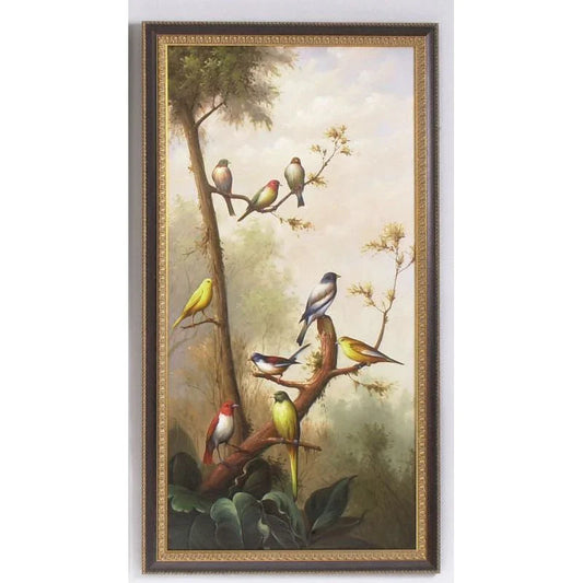 Song Birds Hand Painted Artwork-Framed Wall Art-Chelsea House-Artwork A-LOOMLAN