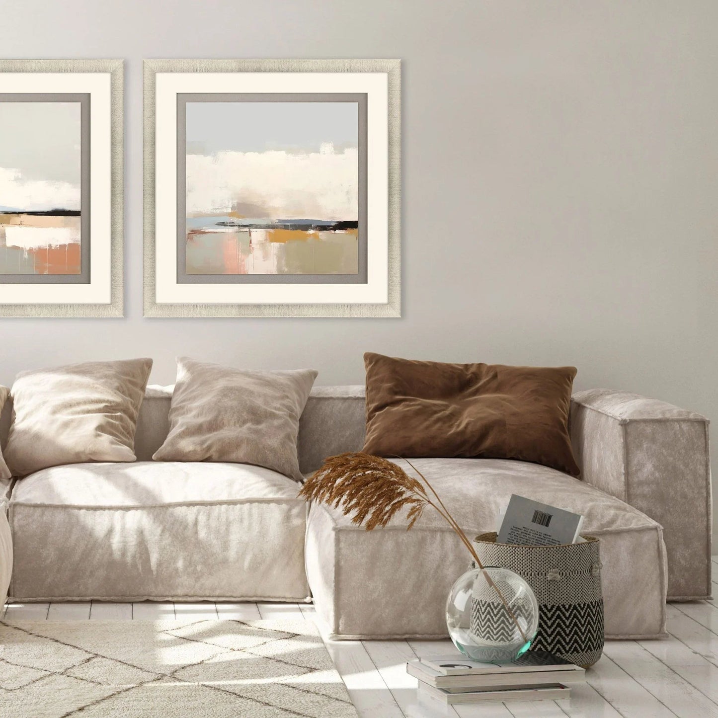 Soothing Serenity Glass Front White Canvas Art