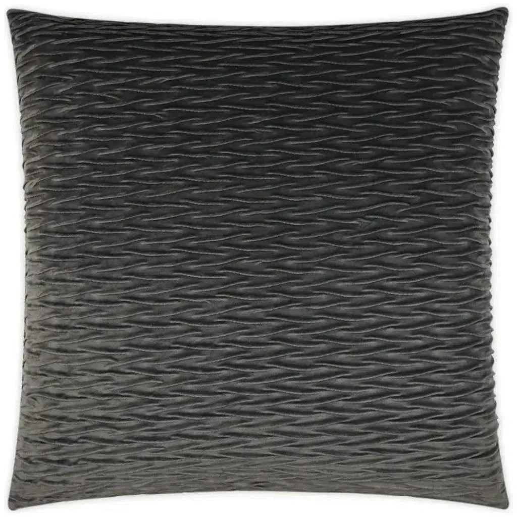 Sophia Solid Textured Grey Large Throw Pillow Insert - LOOMLAN - D.V. Kap - Throw Pillows