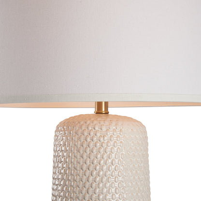 Sophia Textured Cream Ceramic Table Lamp
