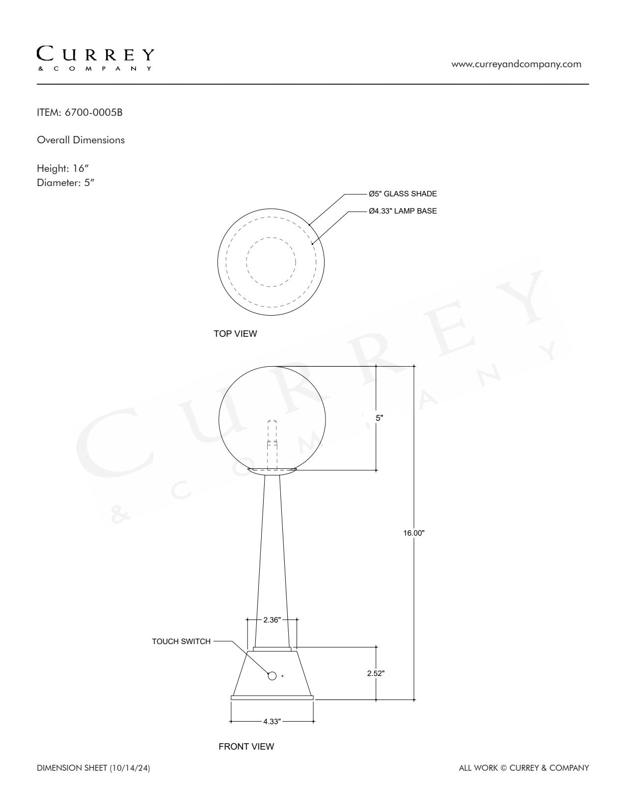 Sortie Brass Cordless Table Lamp
