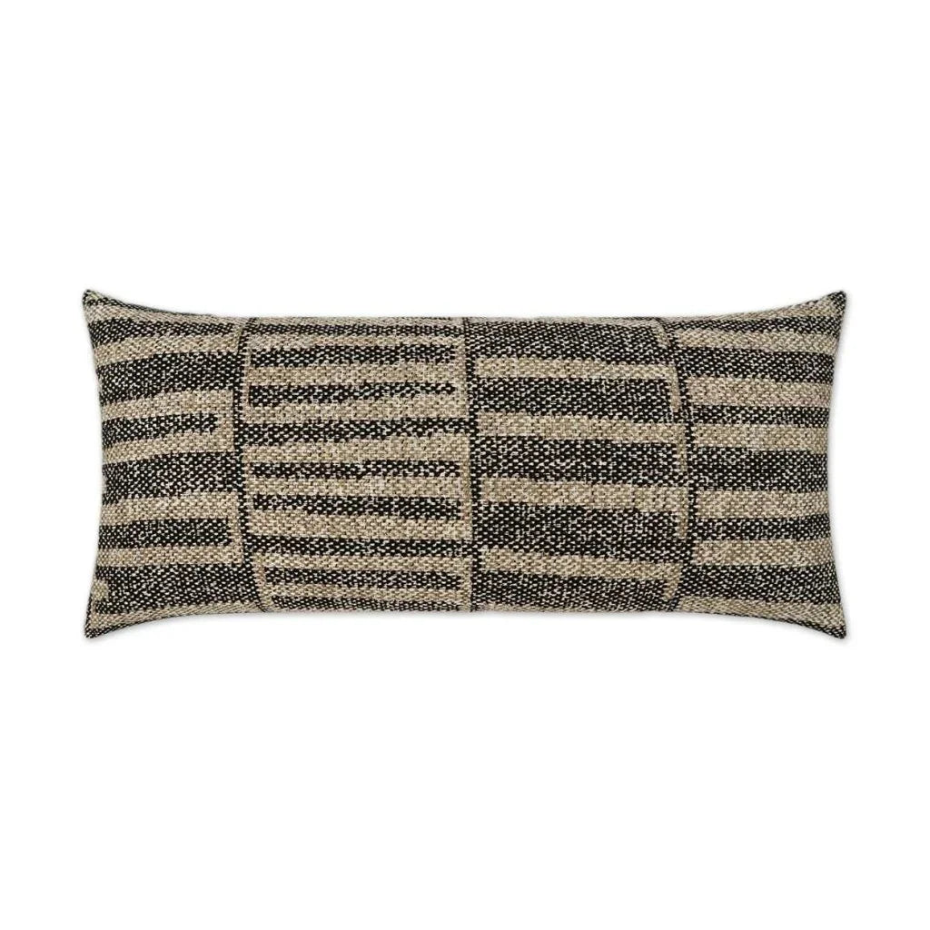 Sotis Handmade Outdoor Pillow-Outdoor Pillows-D.V. Kap-Lumbar-Black-LOOMLAN