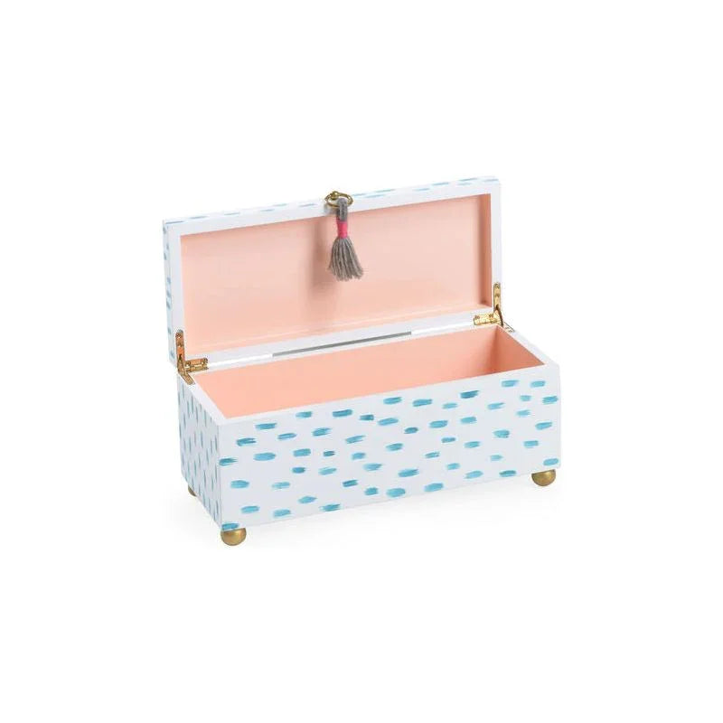 Speckled Hand Painted White Box - LOOMLAN - Chelsea House - Boxes & Bowls