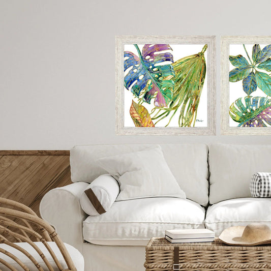 Spectrum Palm Fronds Green Canvas Art