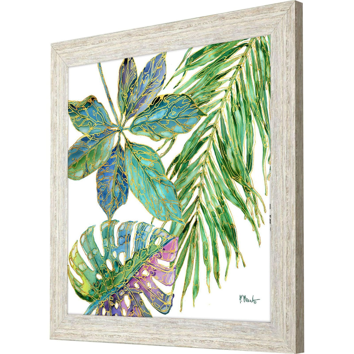 Spectrum Palm Fronds Green Framed Wall Art -- view 7
