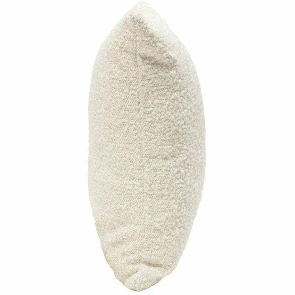 Square Accent Pillows Bone Boucle Fabric - LOOMLAN - Diamond Sofa - Throw Pillows