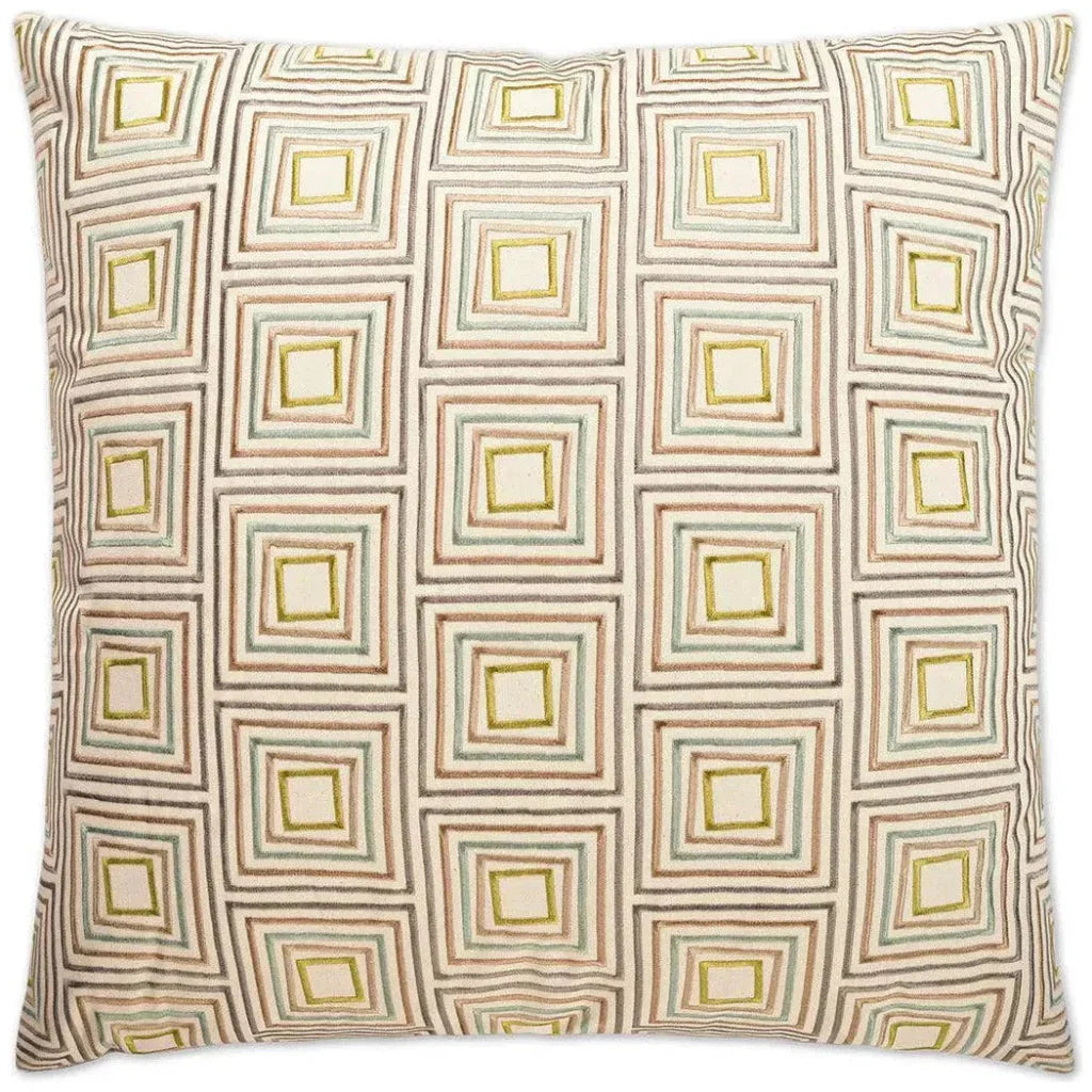 Squared Off Brown Throw Pillow With Insert - LOOMLAN - D.V. Kap - Throw Pillows