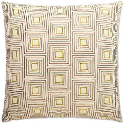 Squared Off Brown Throw Pillow With Insert - LOOMLAN - D.V. Kap - Throw Pillows