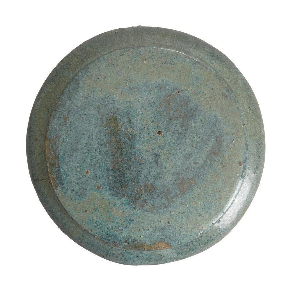 Squat 18 in. Round Ceramic Outdoor Garden Stool-Garden Stools-Emissary-LOOMLAN