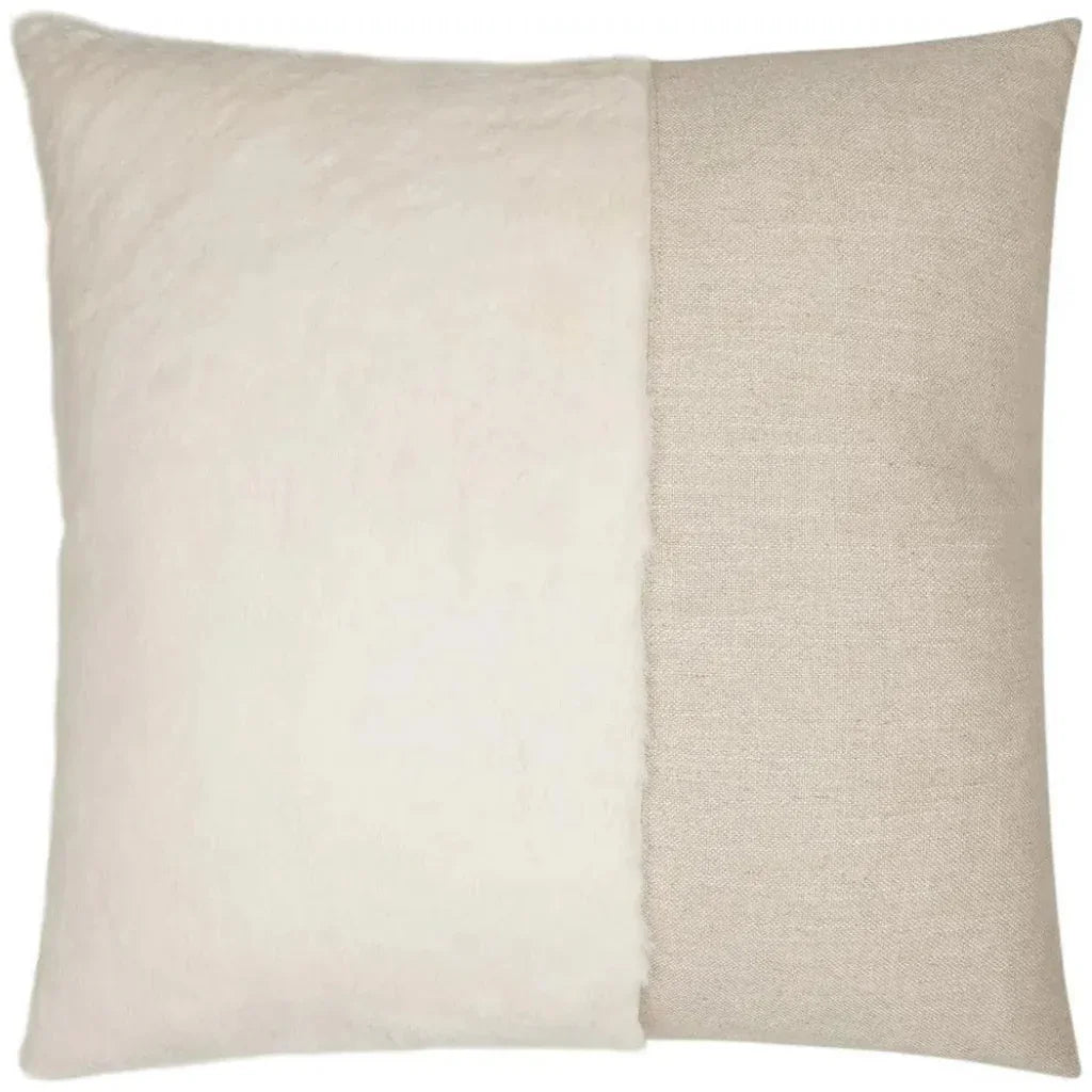 St. Moritz Cream Faux Fur Large Throw Pillow Insert - LOOMLAN - D.V. Kap - Throw Pillows