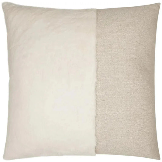 St. Moritz Cream Faux Fur Large Throw Pillow Insert - LOOMLAN - D.V. Kap - Throw Pillows