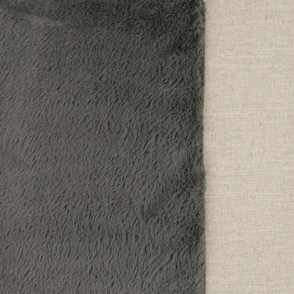 St. Moritz Faux Fur Grey Large Throw Pillow Insert - LOOMLAN - D.V. Kap - Throw Pillows