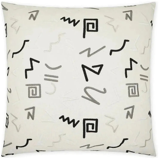 Staccato Abstract White Large Throw Pillow Insert - LOOMLAN - D.V. Kap - Throw Pillows
