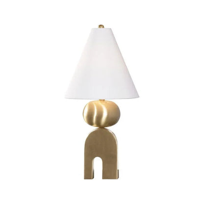 Stacis Smooth Curves Brass Finish Table Lamp - LOOMLAN - Wildwood - Table Lamps