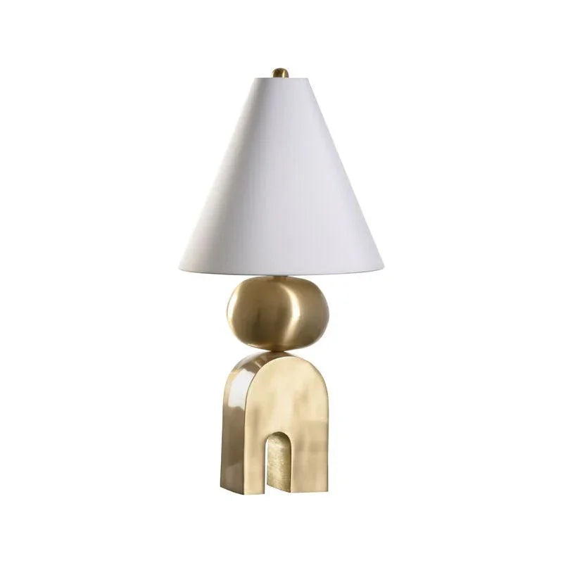 Stacis Smooth Curves Brass Finish Table Lamp - LOOMLAN - Wildwood - Table Lamps