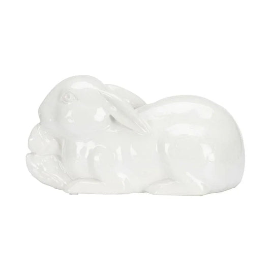Staffordshire Rabbit Style Porcelain Sculpture - LOOMLAN - Chelsea House - Statues & Sculptures