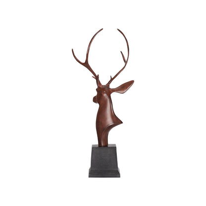 Stag Red Metal Sculpture