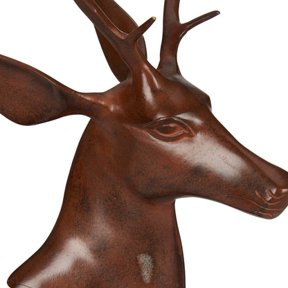 Stag Red Metal Sculpture