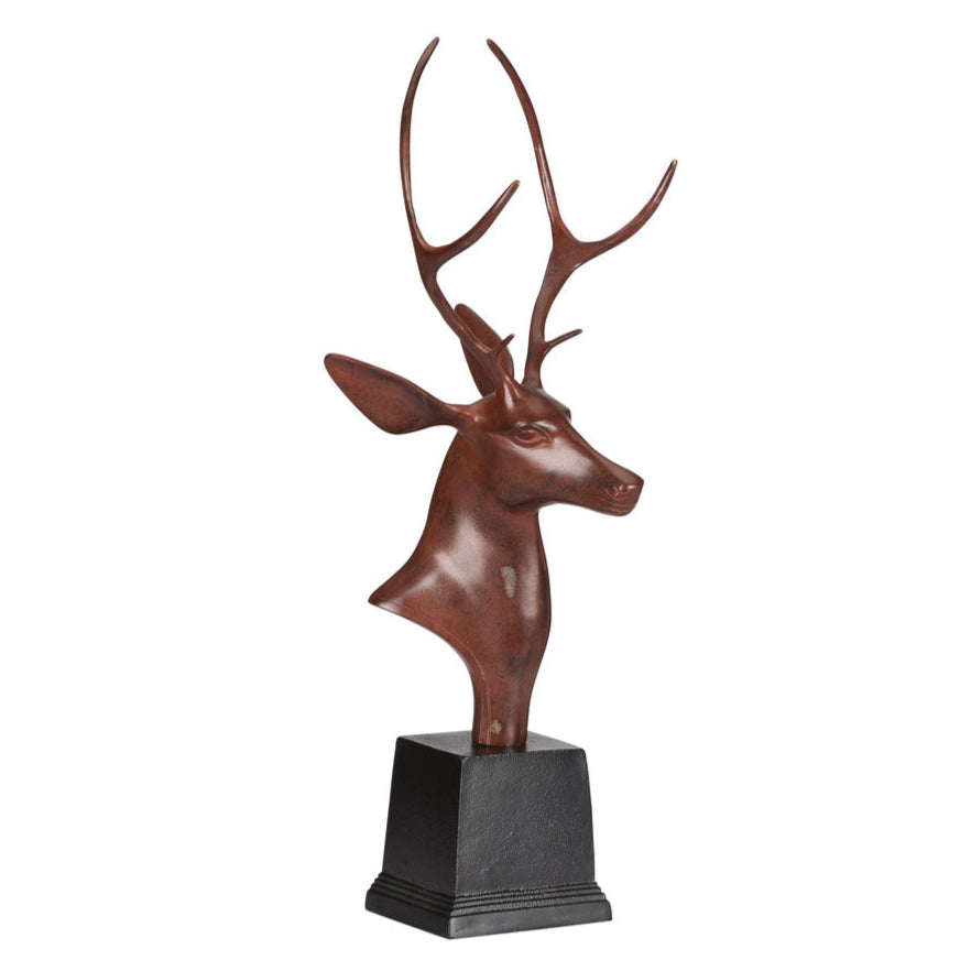 Stag Red Metal Sculpture