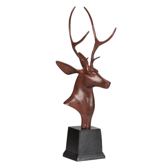 Stag Red Metal Sculpture