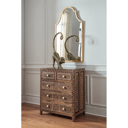 Standing Monkey Antique Brass Finish Sculpture - LOOMLAN - Chelsea House - Statues & Sculptures