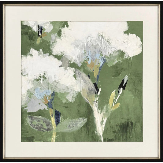 Starlight Wood Frame White Canvas Art